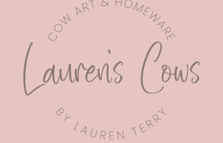 Lauren's Cows Pink Logo