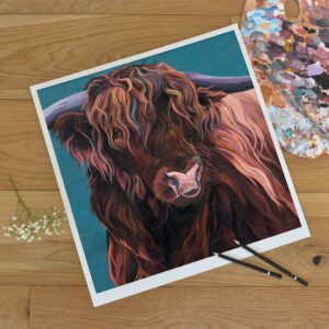 Highland Bull Print Unmounted