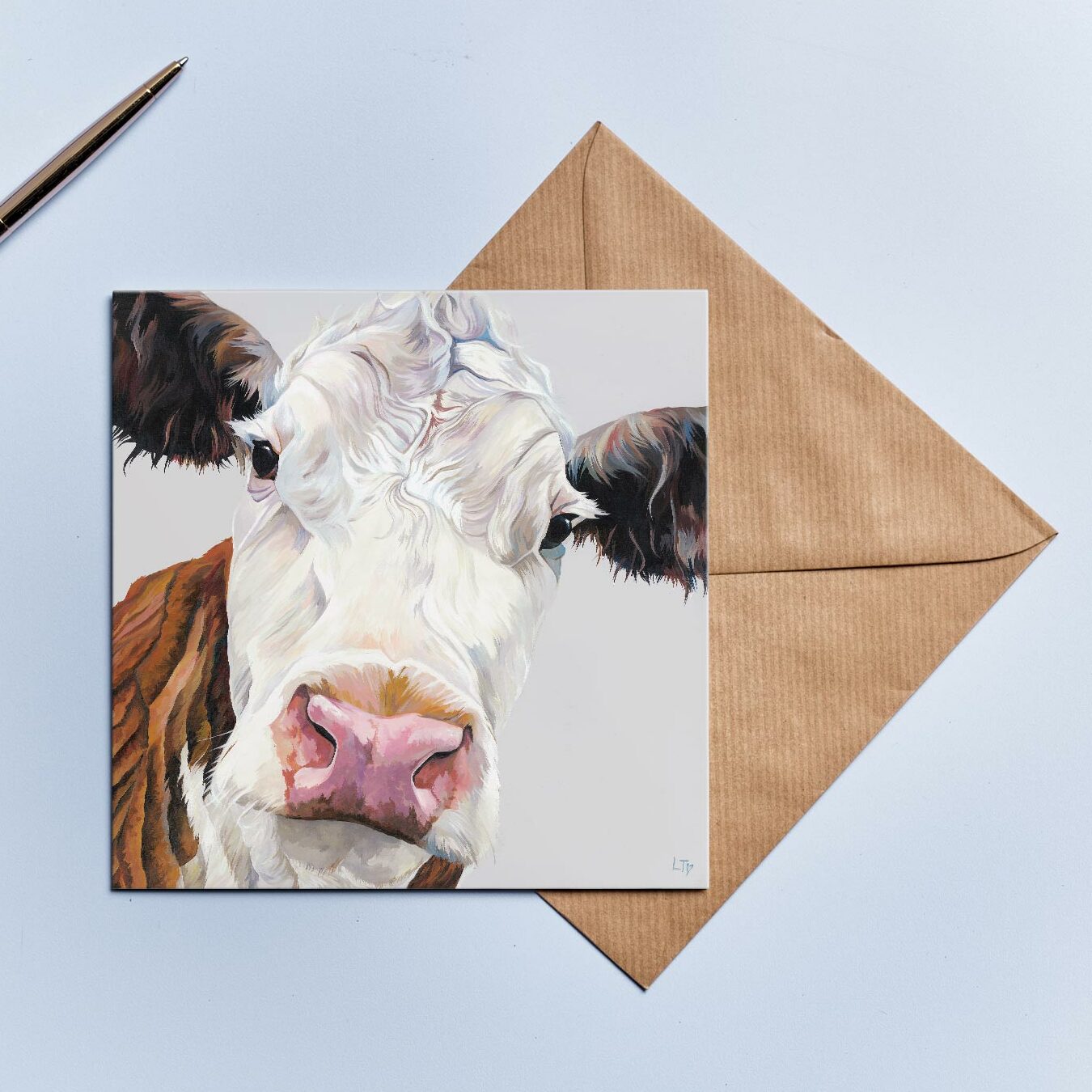 Hereford Cow Greeting Card