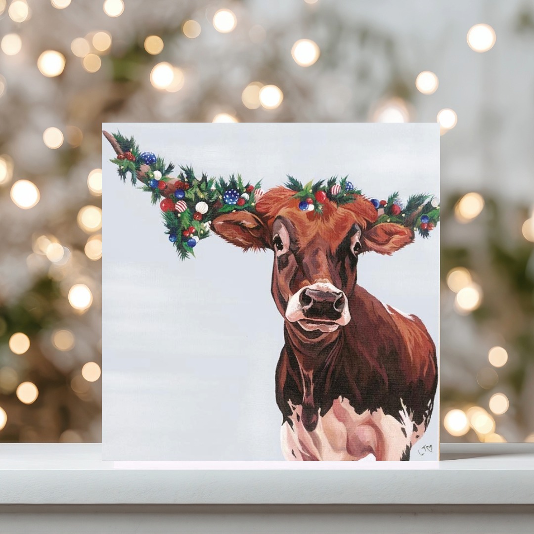 Deck The Horns Christmas Card