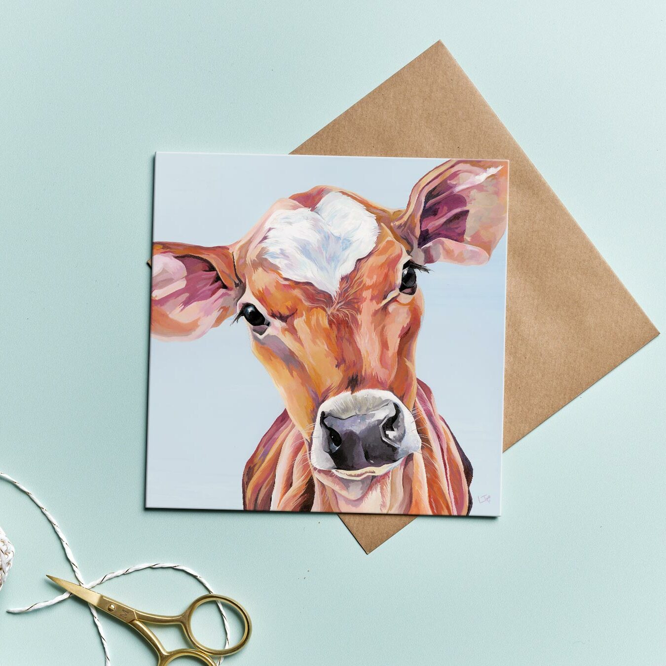 Jersey Cow Birthday Card