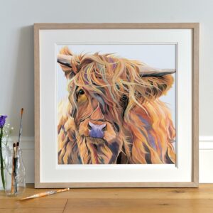 Scarlett, Highland Cow Art by Lauren Terry