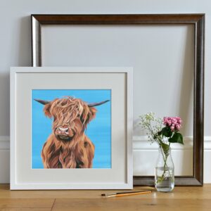 Roo print in white frame