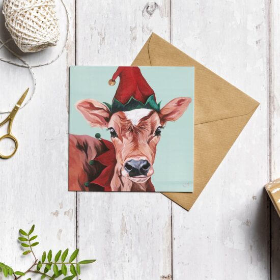 Littlest Elf, Jersey Cow Christmas Cards