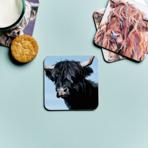 Black Highland Cow Coaster