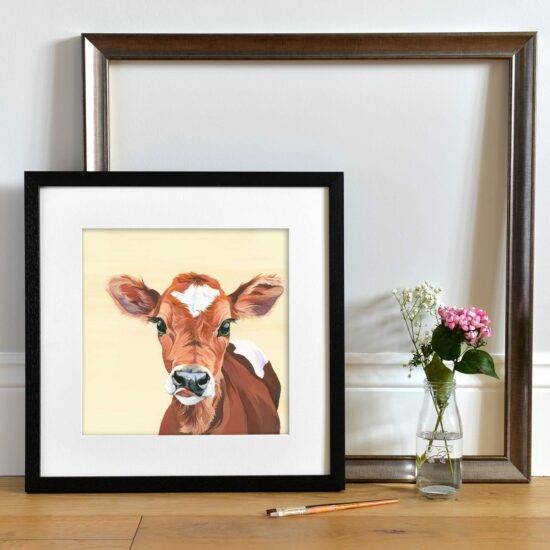 Mabel - 40cm x 40cm Mounted, Black Frame
