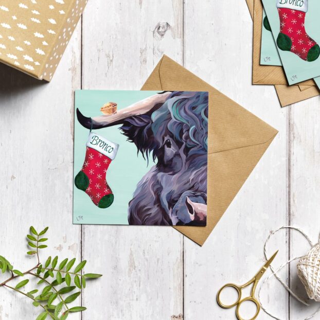Highland Bull Christmas Card Pack