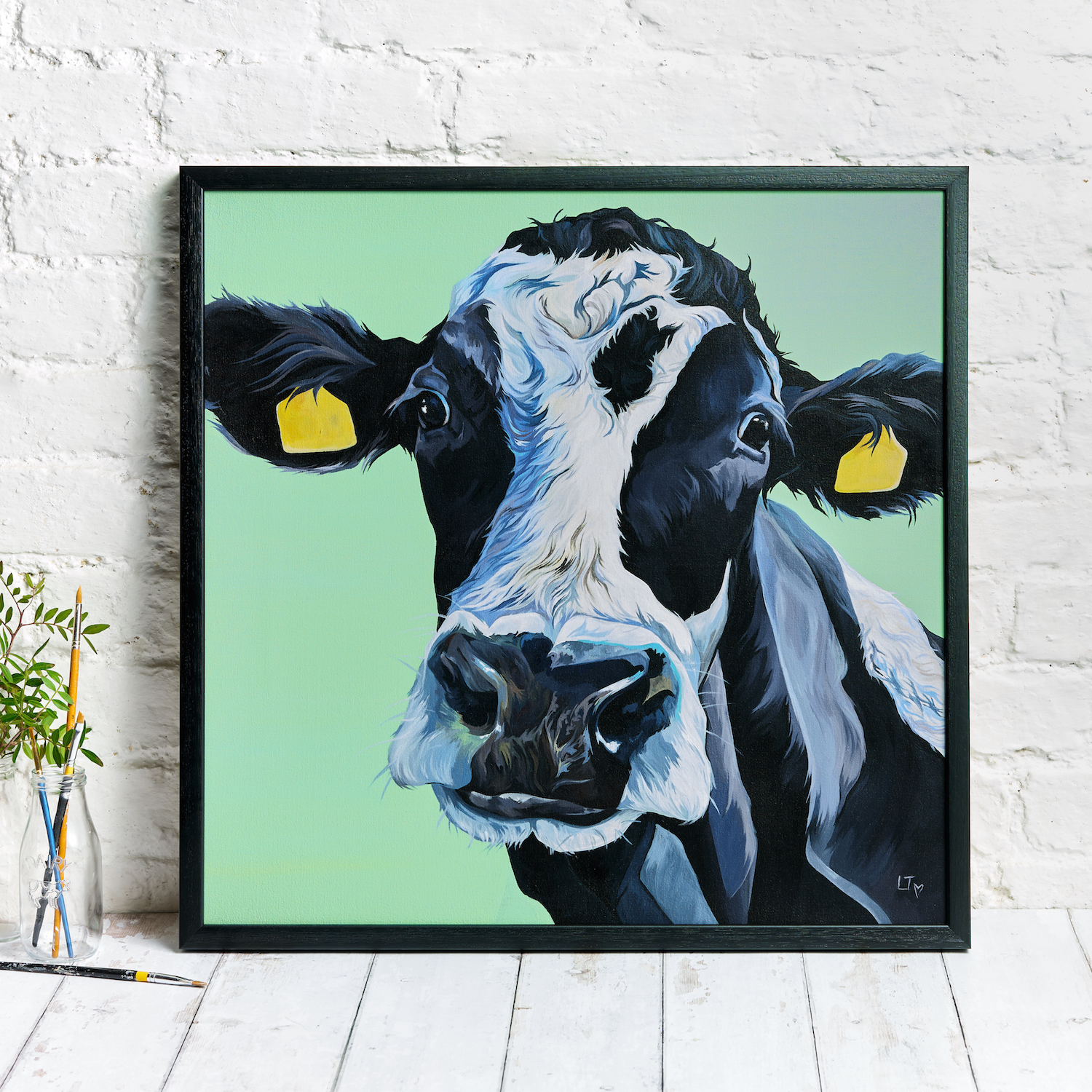 Mary, Friesian Cow original Painting