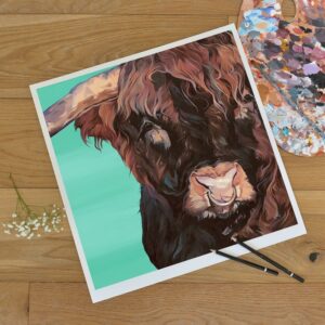 Logan Highland Bull Print