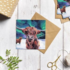Dancing Skies Christmas Card by Lauren Terry