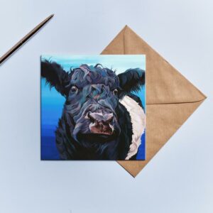 Belted Galloway Greetings Card