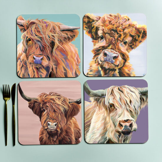 Highland Cow Table Mat set