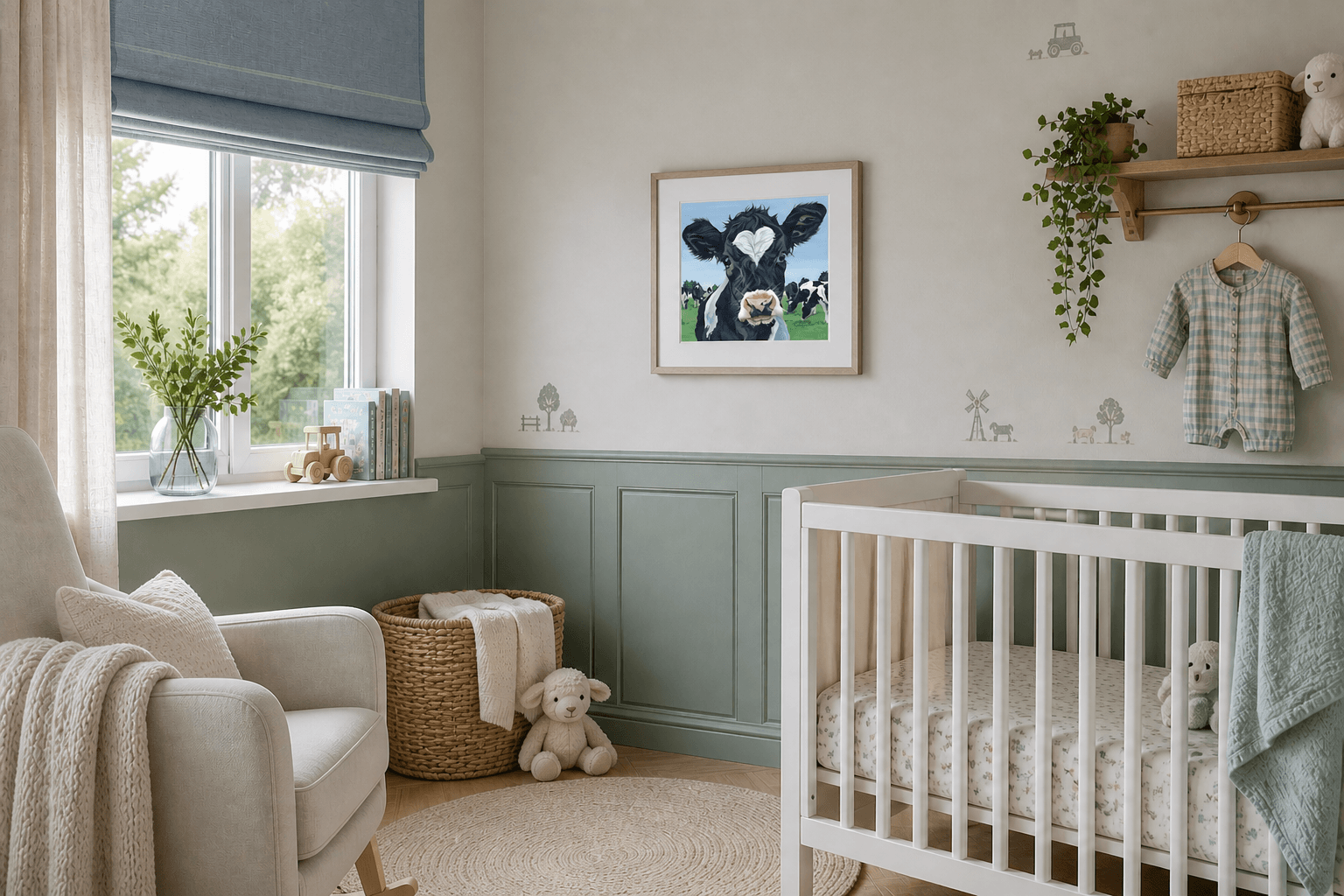 Dairy cow nursery art 